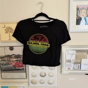 Urban Outfitters Sublime Black Graphic Crop Top